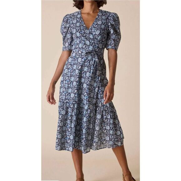 St. Roche NWT Pearl Dress in Navy Floral Size 2 - Picture 3 of 4